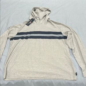 Vineyard Vines Gray Striped Hooded Shirt